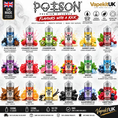 Poison 100ml E-Liquid UK | 50/50 Vape Juice | 16 Flavours