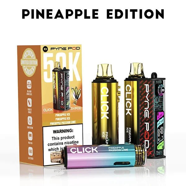 Box of 5 Pyne Pod Click 50k Prefilled Vape Kit Pineapple Edition