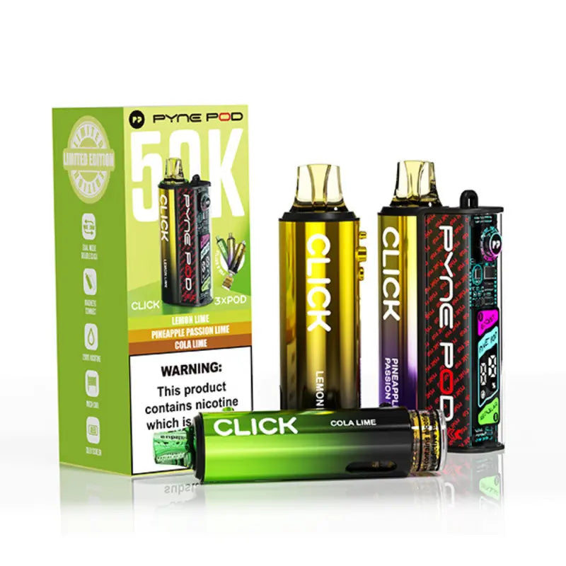 Pyne Pod Click 50K Puff Vape Pod Kit Lime Edition