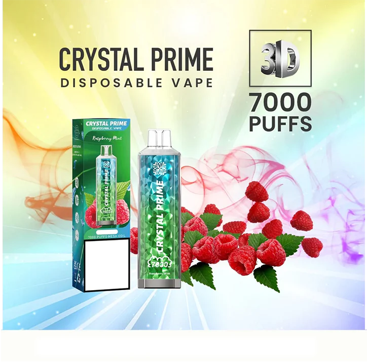 Crystal Prime Disposable Vape Raspberry Mint 7000 Puffs