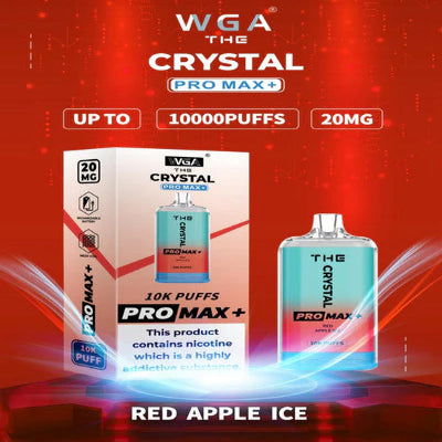 Crystal Pro Max 10000 Red Apple Ice Box of 10