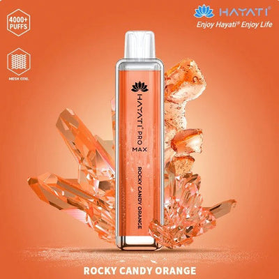 Hayati Pro Max 4000 Puffs Rocky Candy Orange Box of 10