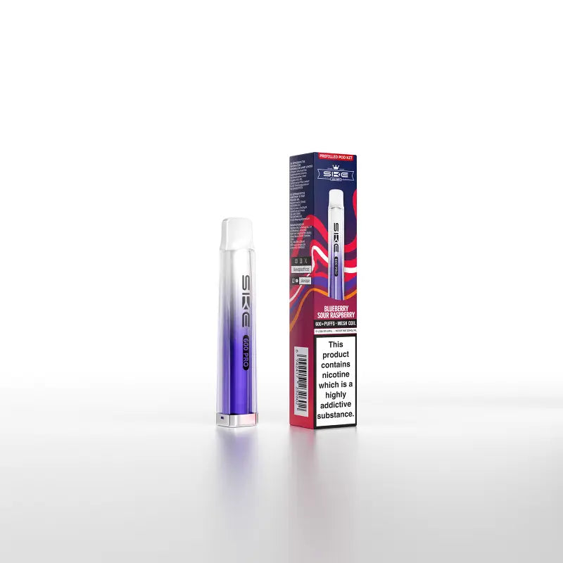 SKE Crystal Bar 600 Pro Blueberry Sour Raspberry Prefilled Vape Pod