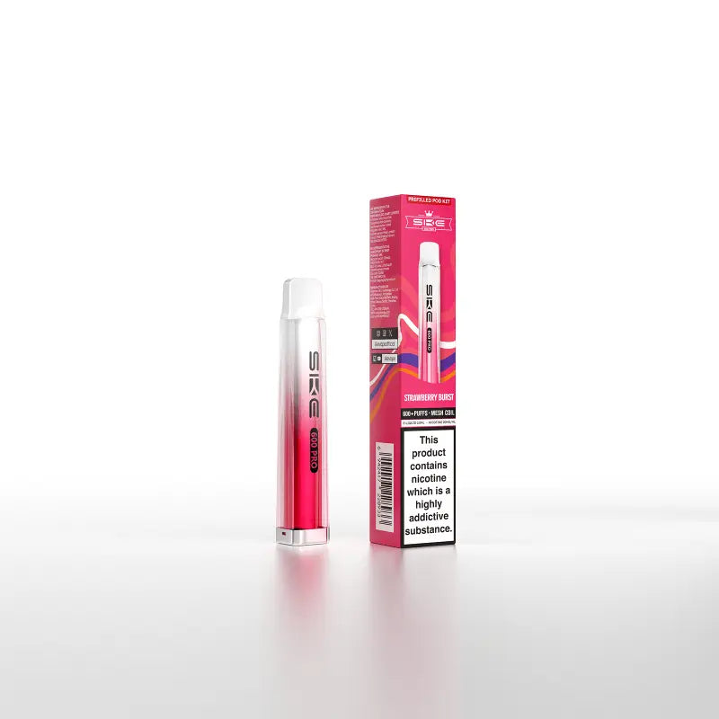 SKE Crystal Bar 600 Pro Strawberry Burst Prefilled Vape Pod