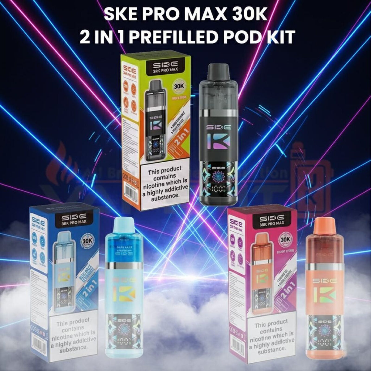 SKE Pro Max 30K 2-in-1 Prefilled Pod Vape Kit