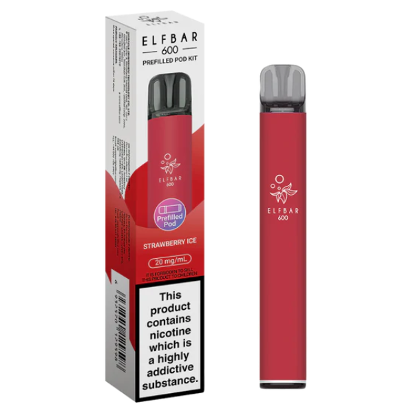 Strawberry Elf Bar 600 Prefilled Pod Kit