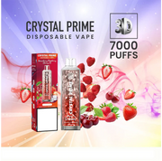 Crystal Prime Disposable Vape Strawberry Raspberry Cherry Ice 7000 Puffs