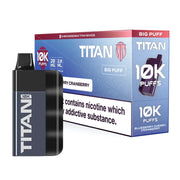 Titan 10K Box of 5 Rechargeable Prefilled Vape Blueberry Cherry Cranberry