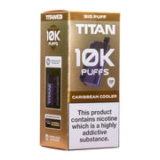 Titan 10K Vape Rechargeable Prefilled Pod Carribean Cooler