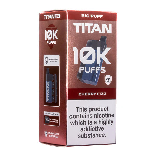 Titan 10K Vape Rechargeable Prefilled Pod Cherry Fizz