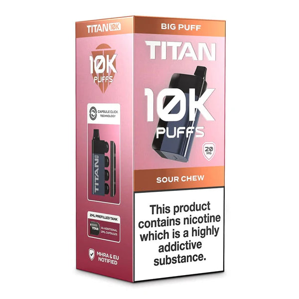 Titan 10K Vape Rechargeable Prefilled Pod Sour Chew