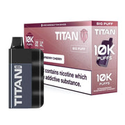 Titan 10K Box of 5 Rechargeable Prefilled Vape Strawberry Raspberry Cherry