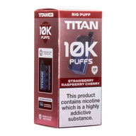 Titan 10K Vape Rechargeable Prefilled Pod Strawberry Raspberry Cherry