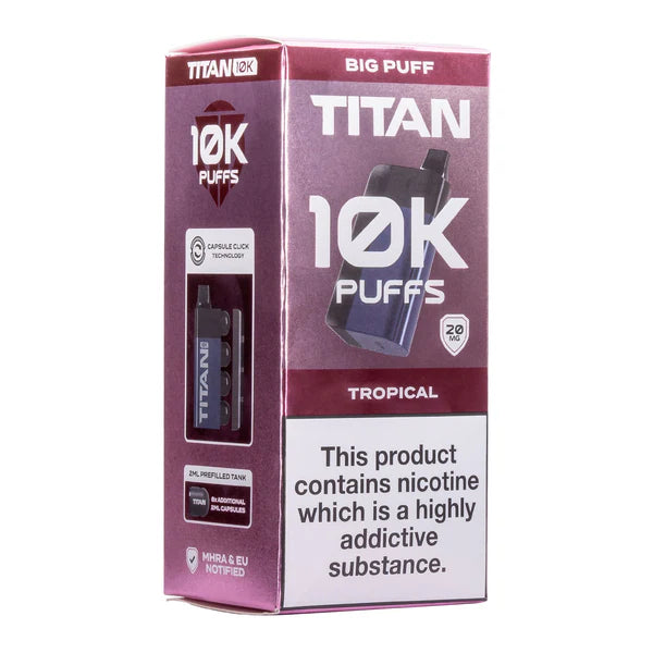 Titan 10K Vape Rechargeable Prefilled Pod Tropical