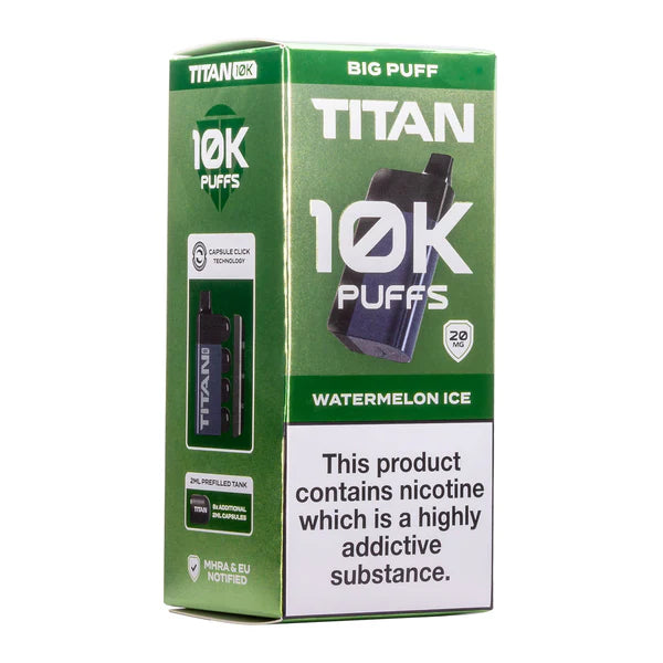Titan 10K Vape Rechargeable Prefilled Pod Watermelon Ice