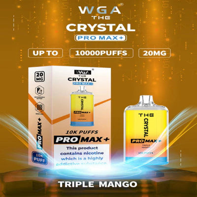 Crystal Pro Max 10000 Triple Mango Box of 10