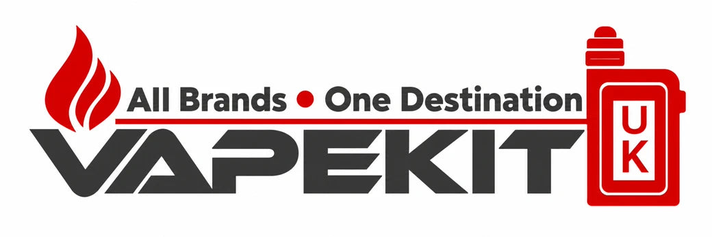 VapeKitUK logo with the tagline All Brands • One Destination