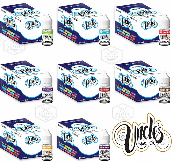 10ml-UNCLES-VAPE-E-Liquid-ELiquid-Juice-70PG