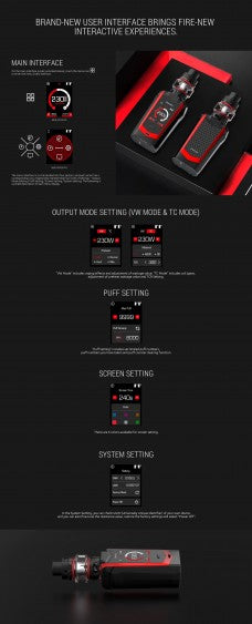SMOK SPECIES KIT 230W TOUCH SCREEN TFV8 BABY V2 TANK VAPE KIT AUTHENTIC - Vape Store UK | Online Vape Shop | Disposable Vape Store | Ecig UK