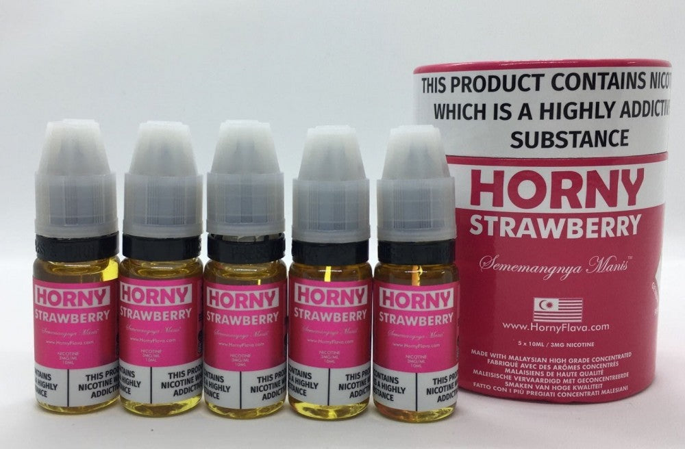 NEW Horny Flava E Liquid E Juice Vape Juice 10MLX 5 TUB TPD 6 Flavours 3MG - Vapkituk