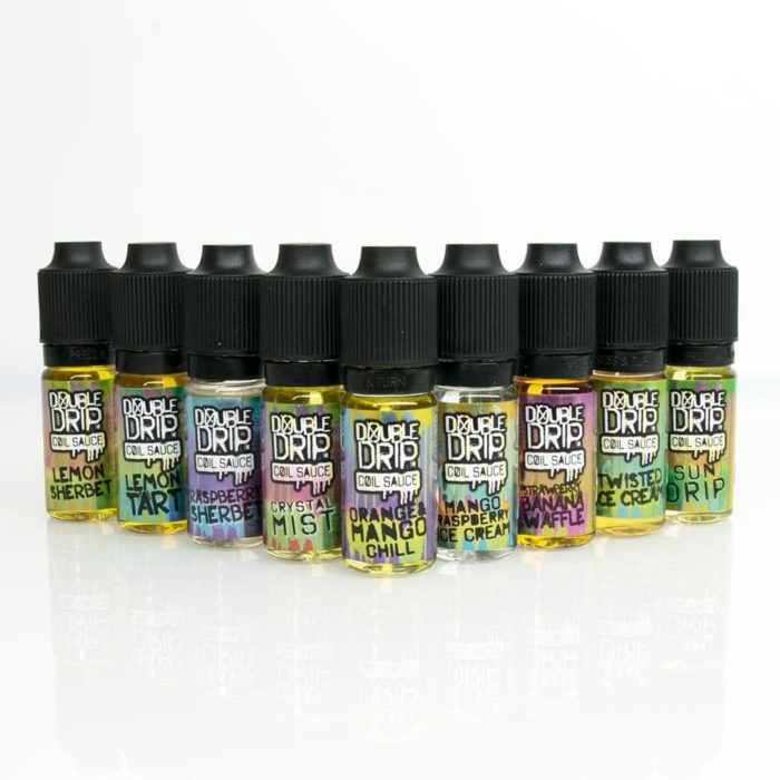 Double DRIP COIL SAUCE Juice E liquid 10ml – 3 Mg 6 Mg – All Flavours - Vapkituk