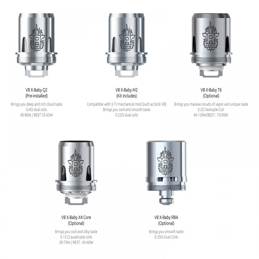 Smok TFV8 X-Baby Tank Coil (G-Priv 2 Coil) T6 | Q2 | M2 | X4 (3 Coils) - Vapkituk