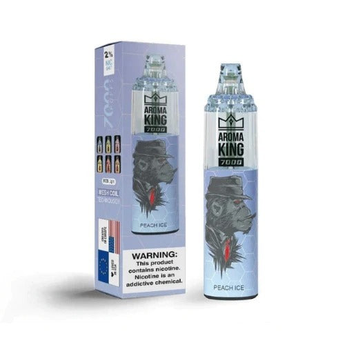AROMA KING 7000 DISPOSABLE POD KIT PEACH ICE