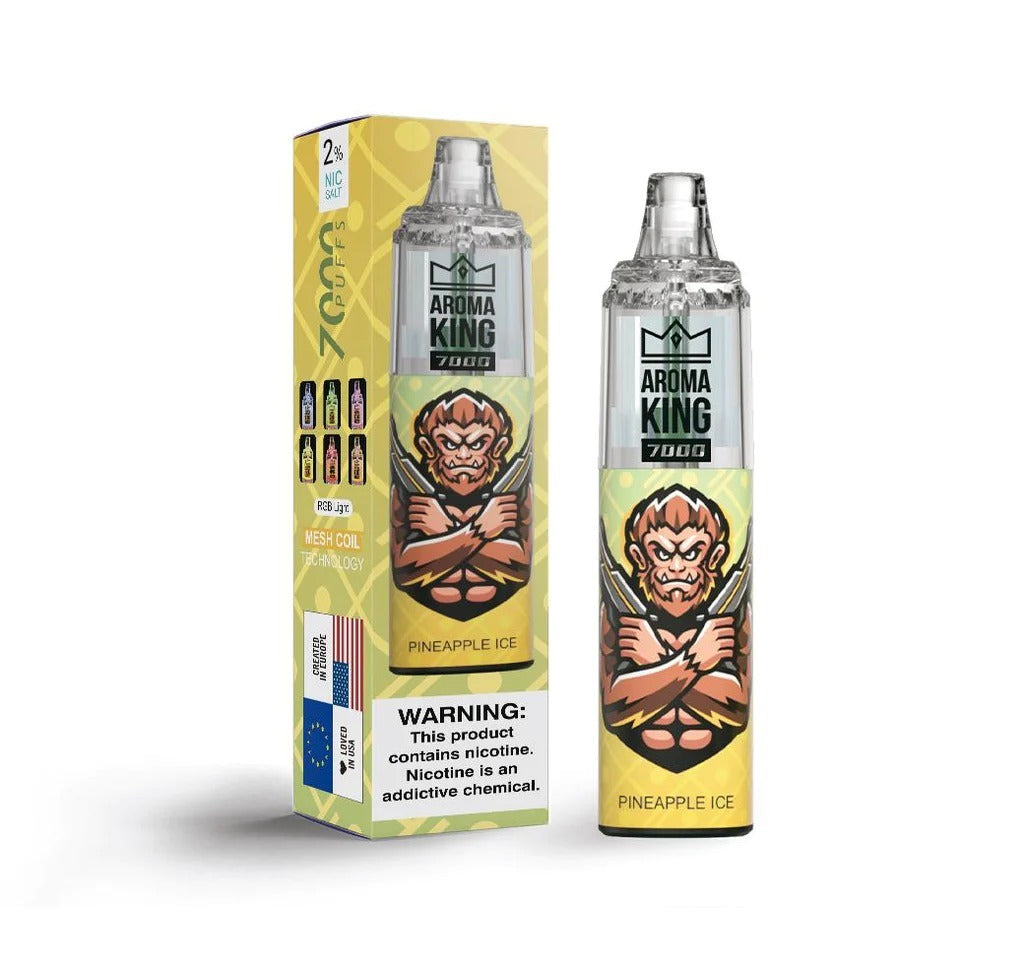 AROMA KING 7000 DISPOSABLE POD KIT  PINE APPLE ICE