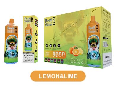 r&m vape Lemon & Lime RANDM TORNADO VAPE 9000 PUFFS (10 Pack)-£73.95