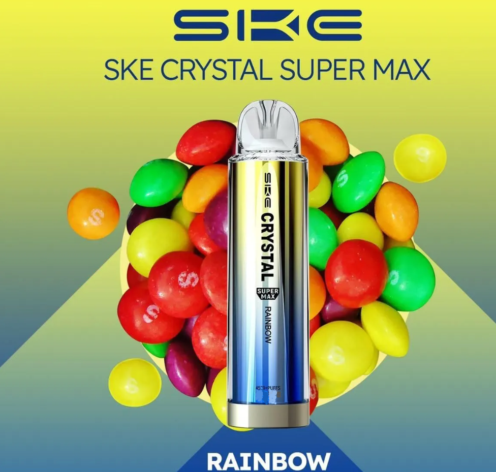 SKE Supermax 4500 Puffs Crystal Disposable Rainbow