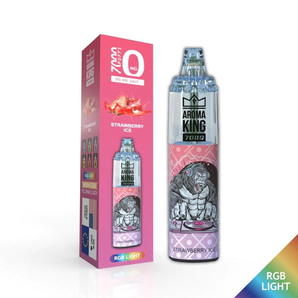 AROMA KING 7000 DISPOSABLE POD KIT STRAWBERRY ICE