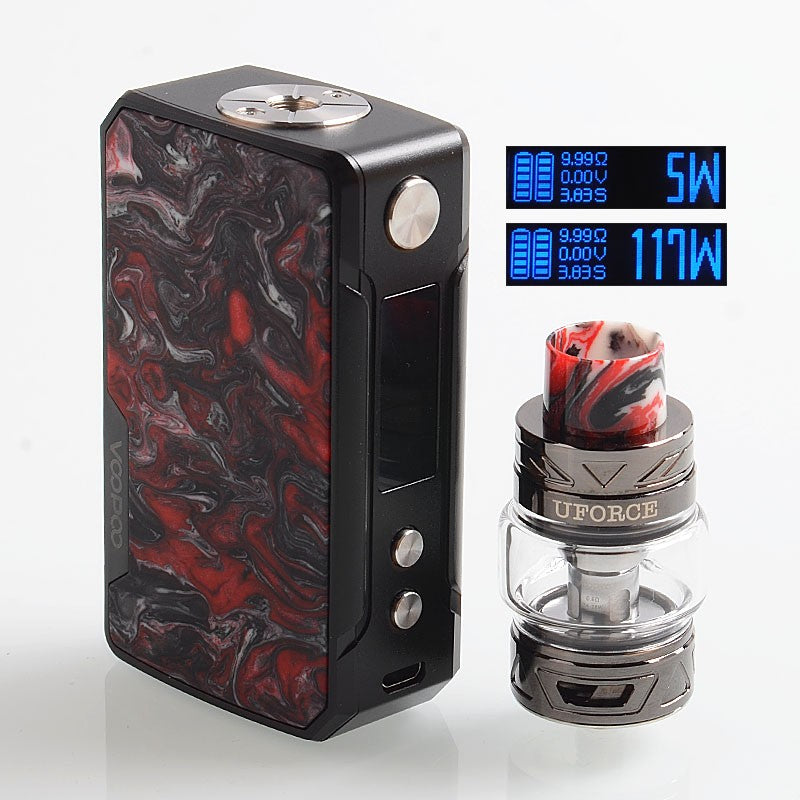 authentic-voopoo-drag-mini-117w-4400mah-tc-vw-mod-uforce-t2-tank-kit-b-rhodonite-zinc-alloy-resin-5117w-5ml-28mm