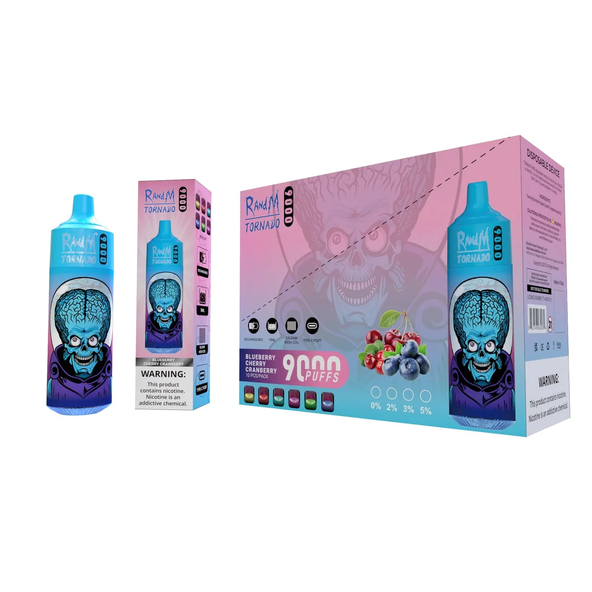 elfbar elfa kaufen RandM Tornado 15000 Blueberry Cherry Cranberry main image 0