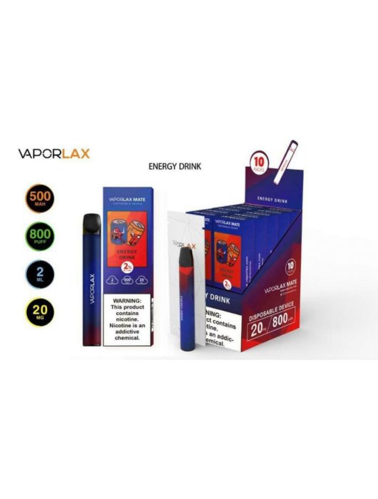 VAPORLAX MATE Prefilled Vape Pod 800 Puffs (20MG)