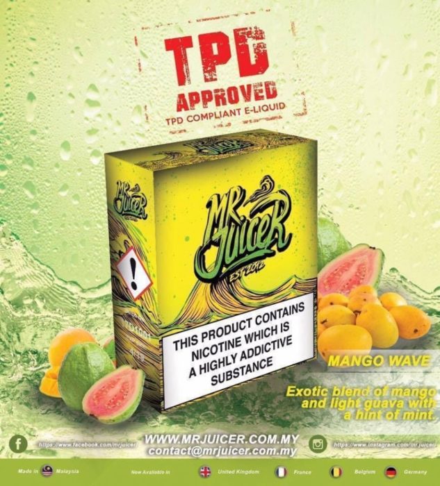 MR JUICER Malaysian Premium ELiquid 3x10ml 3mg Vape E Liquid Clouds E Juice TPD - Vapkituk