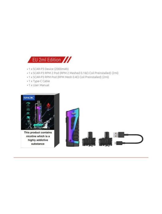 Brand New Smok Scar P3 Pod System Vape Kit 100% Authentic Starter ecig Kit Mod - Vape Store UK | Online Vape Shop | Disposable Vape Store | Ecig UK