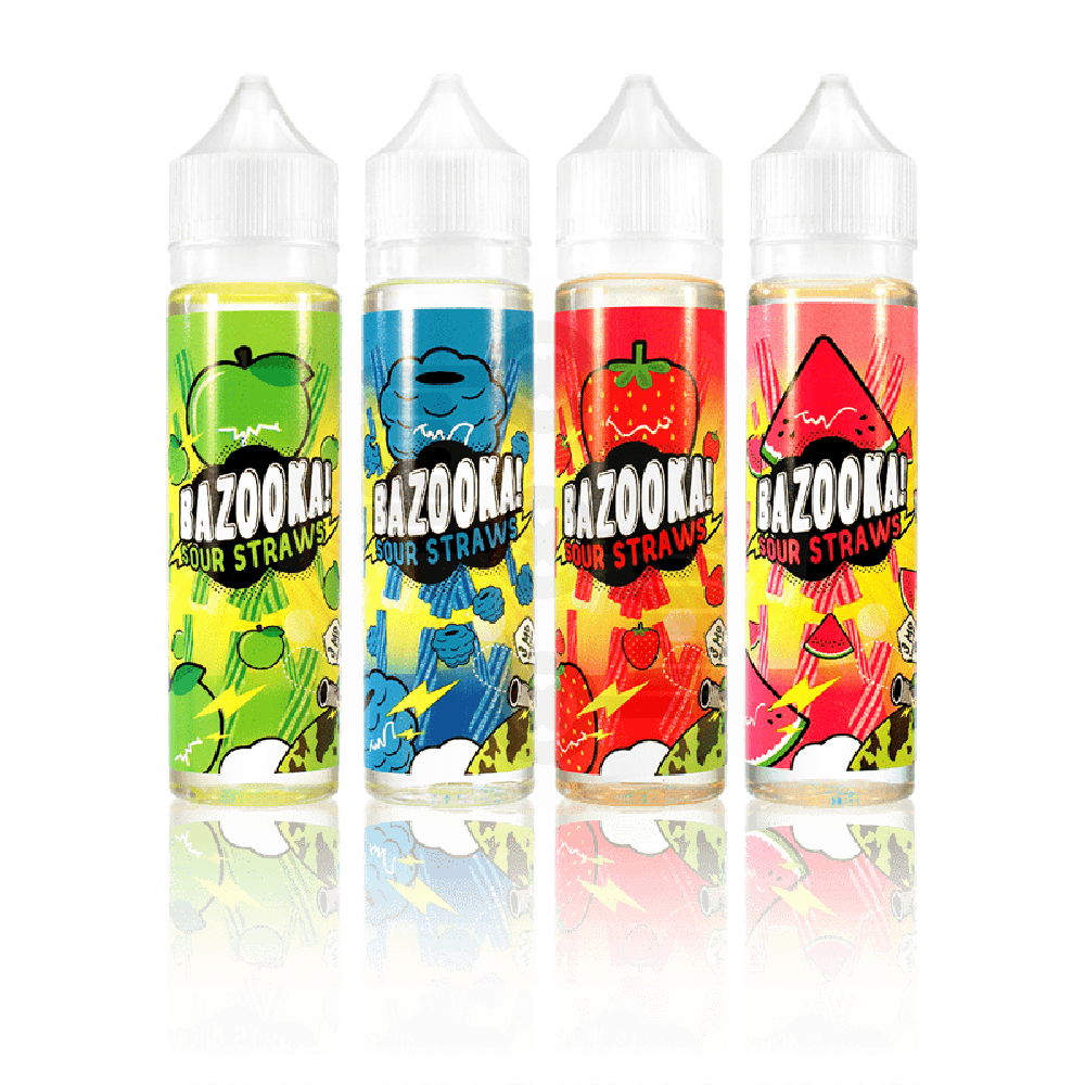 Bazooka Sour Straws 6O ml E Liquid Vape Juice Cheapest GENUINE CLEARANCE - Vapkituk