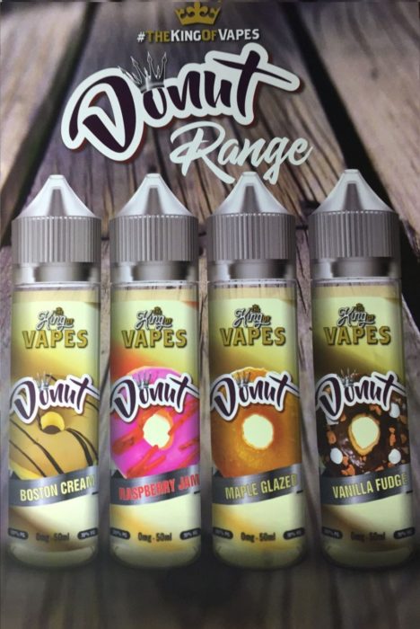 The King of Vapes eJuice Donut Range - Vapkituk