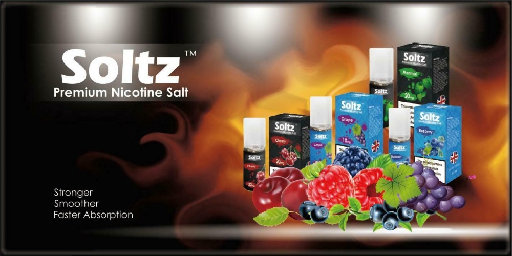 SOLTZ PREMIUM NICOTINE SALT 10 BOTTLES 10ML 50PG-50VG 10/20MG £17.99 - Vape Store UK | Online Vape Shop | Disposable Vape Store | Ecig UK