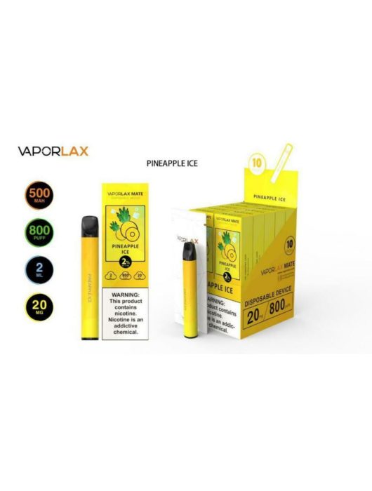 VAPORLAX MATE Disposable Vape Pod Pineapple Ice