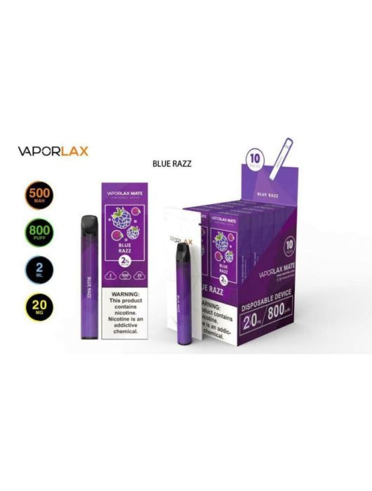 VAPORLAX MATE Prefilled Vape Pod 800 Puffs (20MG) VAPORLAX MATE Prefilled Vape Pod 800 Puffs (20MG)