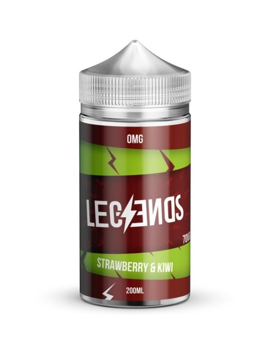 Strawberry & Kiwi Vape Juice By Legends E-Liquid 0mg 200ml 70/30 - Vape Store UK | Online Vape Shop | Disposable Vape Store | Ecig UK